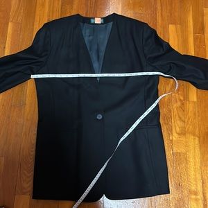 HARVE BERNARD SUIT black wool blend fully lined blazer & skirt